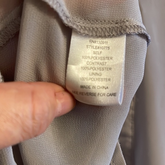 Daniel Rainn women gray button down short sleeve tunic - Picture 6 of 8